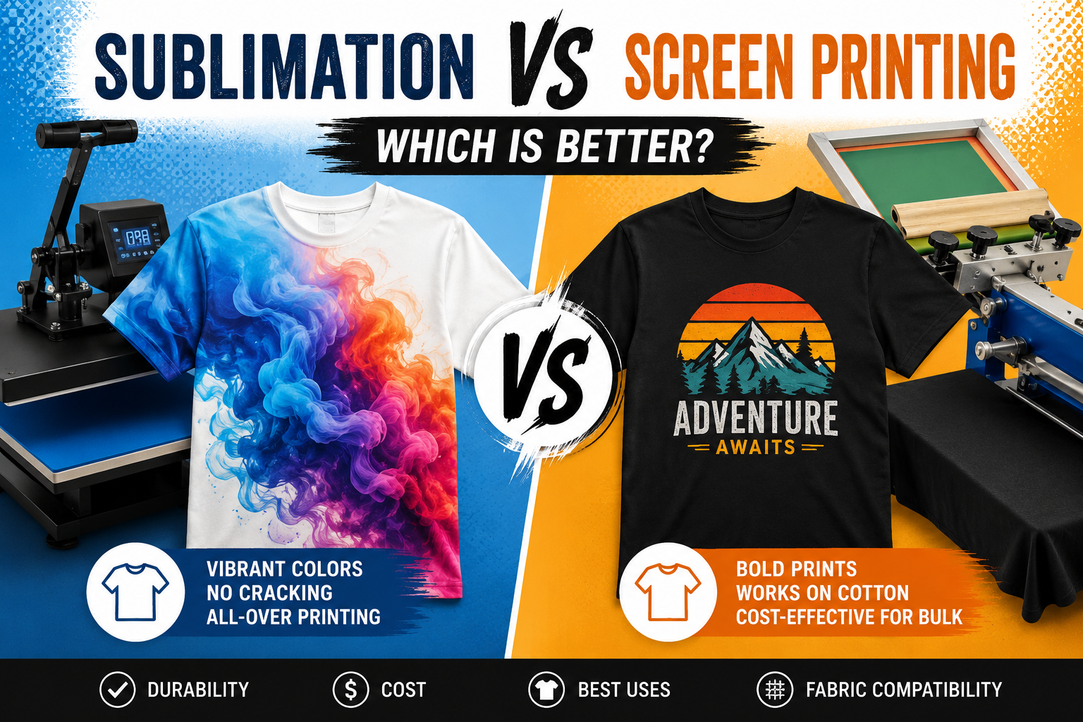 Sublimation vs Screen Printing: Which Is Better?