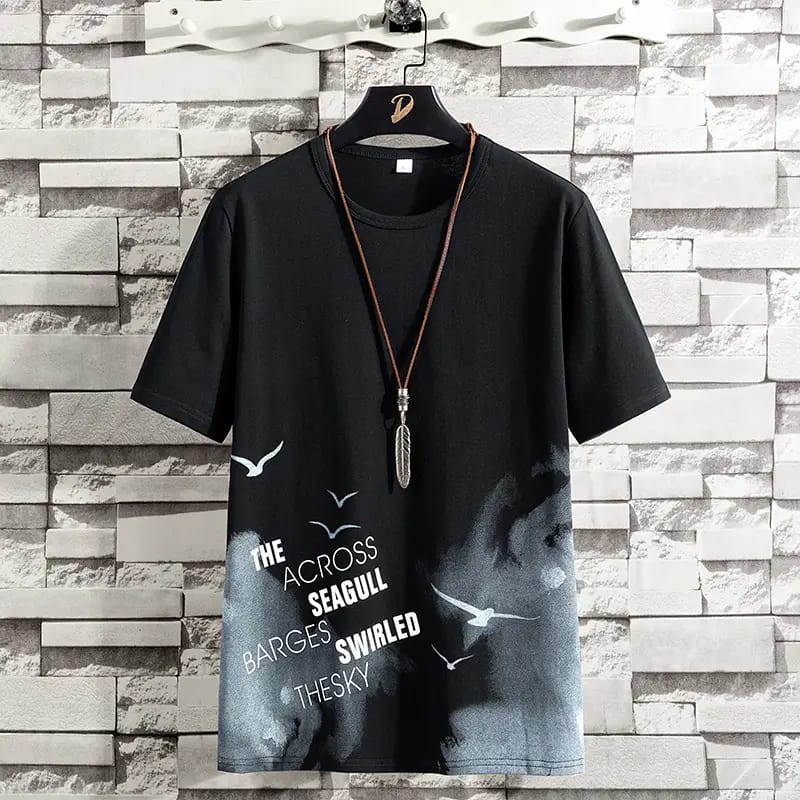 Men's White Printed Cotton T-Shirt | Premium Graphic Tee for Casual Wear