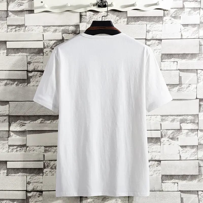 Men's White Printed Cotton T-Shirt | Premium Graphic Tee for Casual Wear