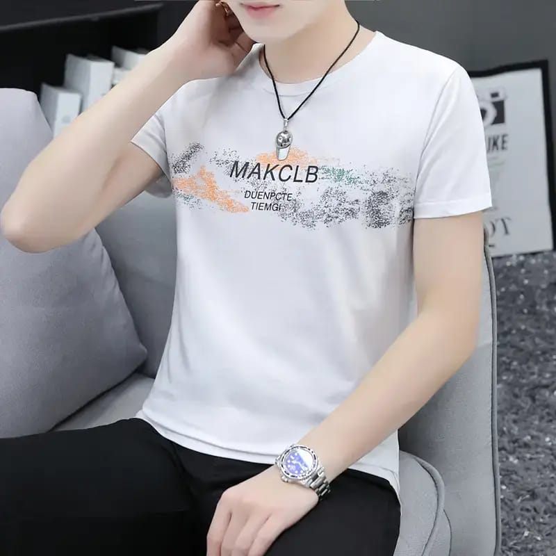 New Men's Printed Slim Fit T Shirt
