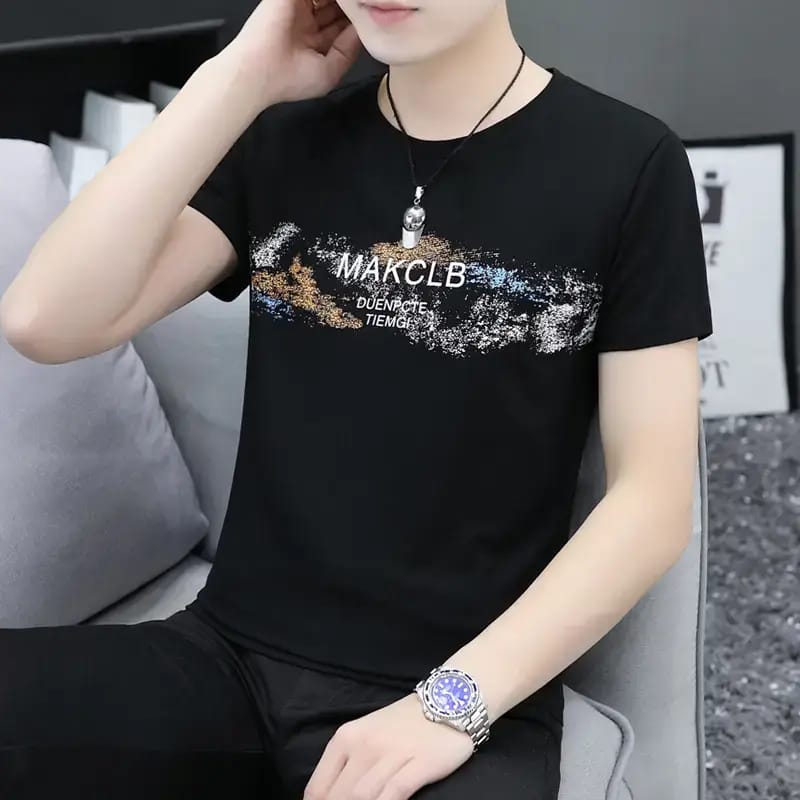 New Men's Printed Slim Fit T Shirt
