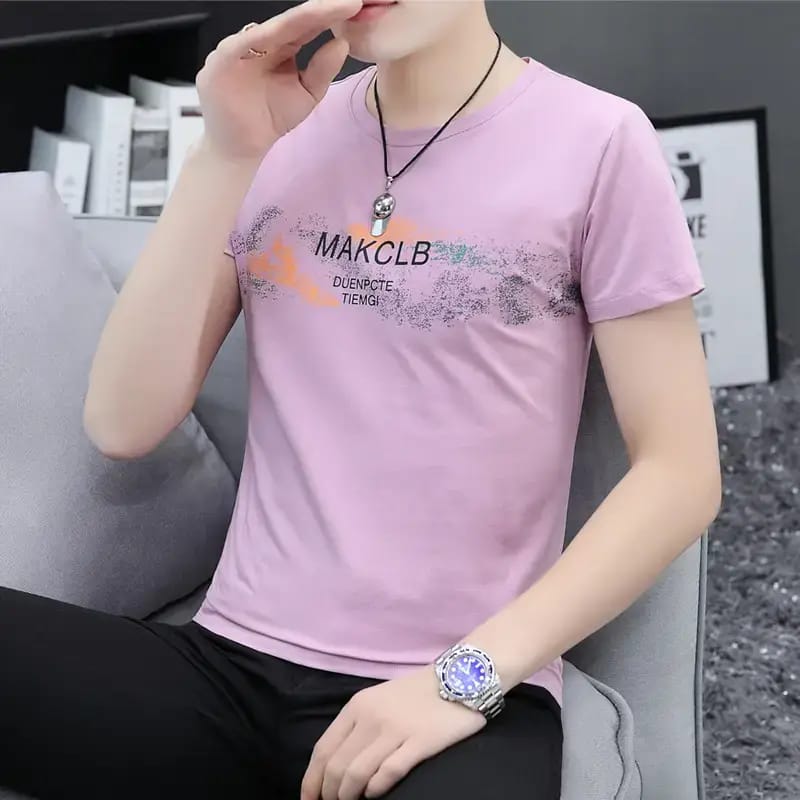 New Men's Printed Slim Fit T Shirt
