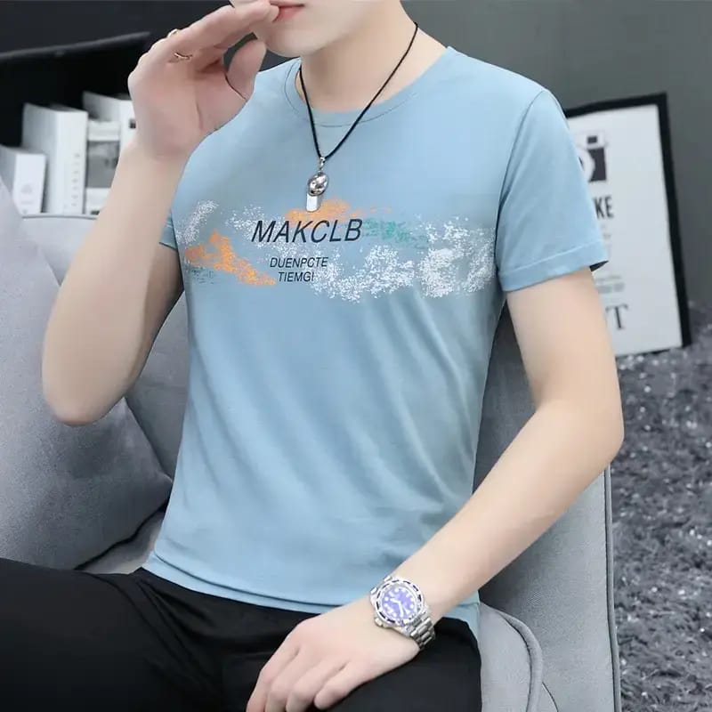 New Men's Printed Slim Fit T Shirt
