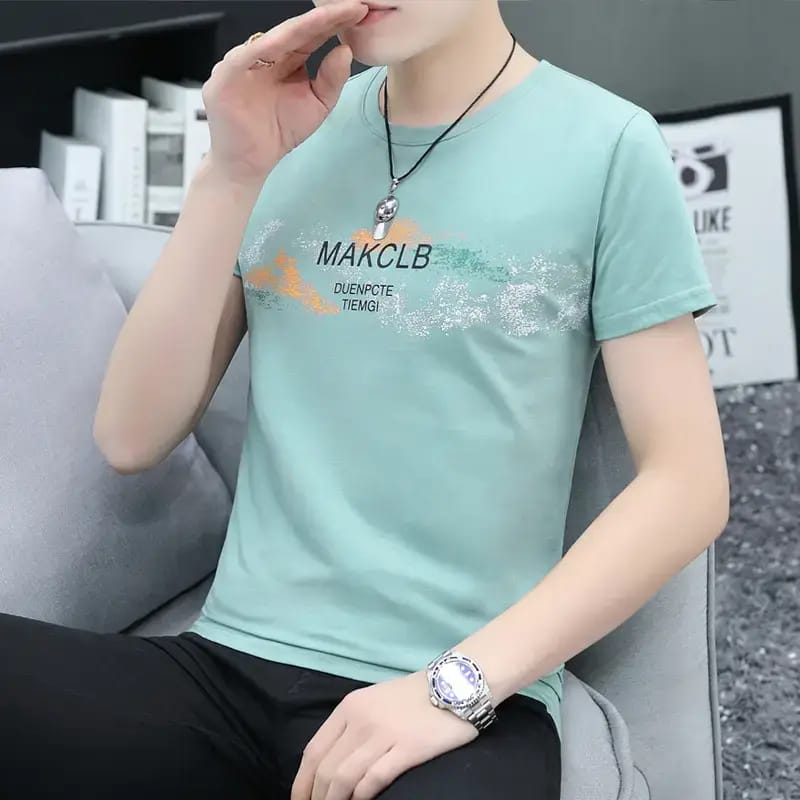 New Men's Printed Slim Fit T Shirt